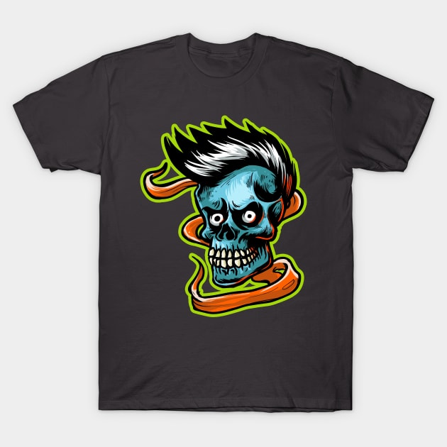 Spiky skull punk T-Shirt by khamidfarhan182